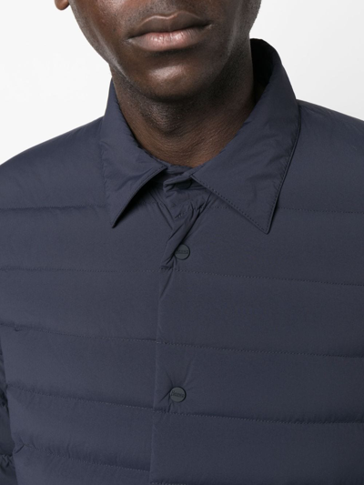 Herno Padded Down-feather Jacket In Blau