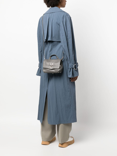 Zanellato Mini Postina Crossbody Bag In Grey