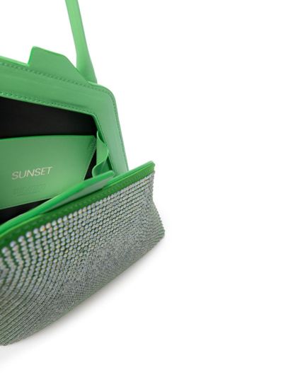 Attico Sunset Shoulder Bag In Green