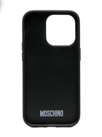 Shop Moschino Teddy Bear Iphone 14 Pro Case In Black