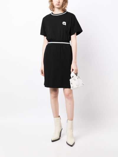 Shop Karl Lagerfeld Karl-print T-shirt Dress In Black
