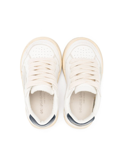 Shop Golden Goose Panelled Low-top Leather Sneakers In White