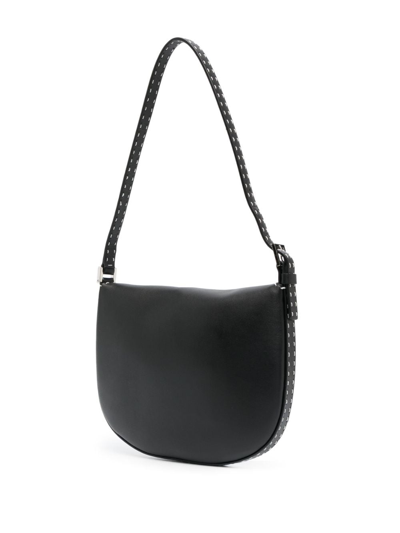 Shop Savette Tondo Hobo Leather Shoulder Bag In Black