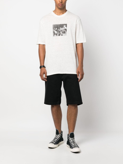 Shop Limitato Photograph-print Cotton T-shirt In White