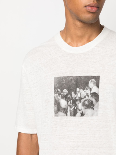 Shop Limitato Photograph-print Cotton T-shirt In White