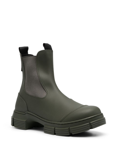 Shop Ganni City Ankle Boots In Green