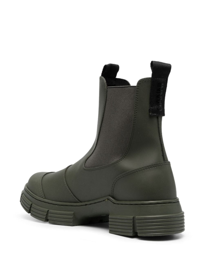 Shop Ganni City Ankle Boots In Green