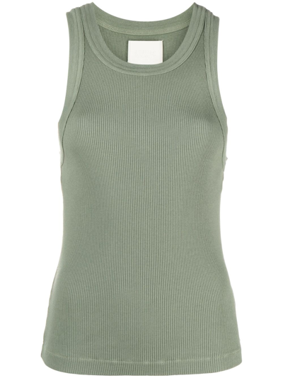 Shop Citizens Of Humanity Isabel Ribbed Tank Top In Green