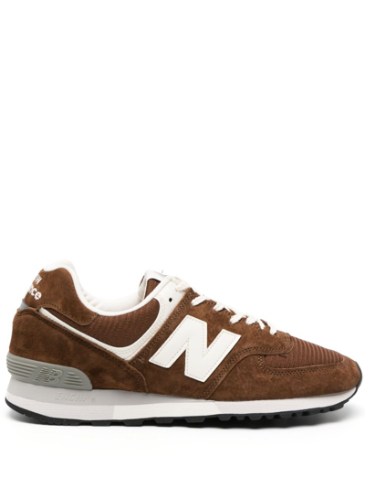 Shop New Balance Red 576 Suede Sneakers In Brown