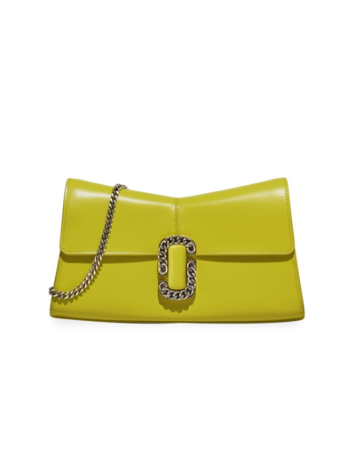 Shop Marc Jacobs Women's The St. Marc Convertible Clutch In Acid Lime