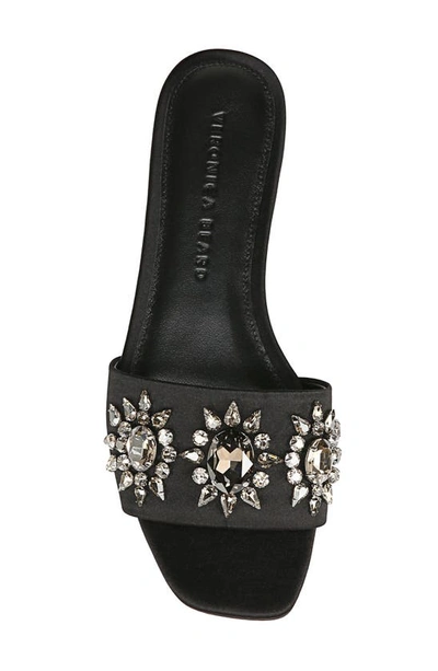 Shop Veronica Beard Maggie Crystal Embellished Sandal In Black
