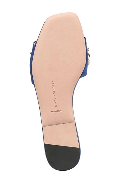 Shop Veronica Beard Maggie Crystal Embellished Sandal In Navy