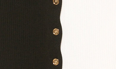 Shop Alexia Admor Gemini Long Sleeve Sweater Dress In Black Ivory