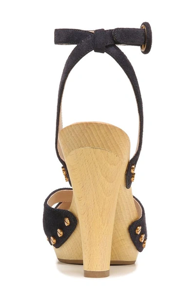 Veronica Beard Lamont Platform Ankle Strap Sandal In Eclipse