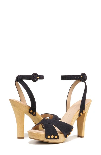 Veronica Beard Lamont Platform Ankle Strap Sandal In Eclipse