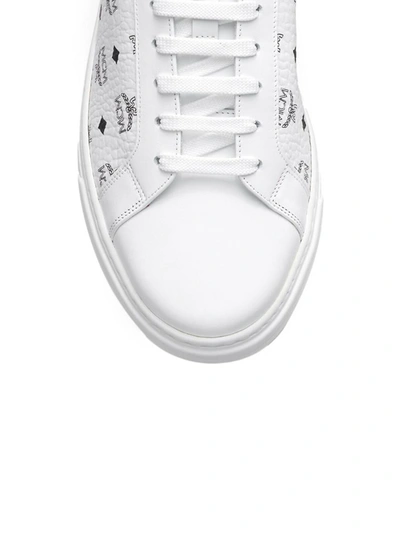 Shop Mcm Terrain Derby Logo Sneakers In White