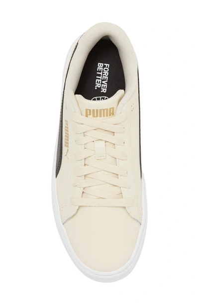 Shop Puma Smash V3 Platform Sneaker In Alpine Snow-black-gold-white