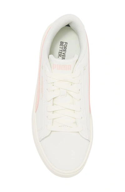 Puma Smash V3 Platform Sneaker In Warm White-rose Dust