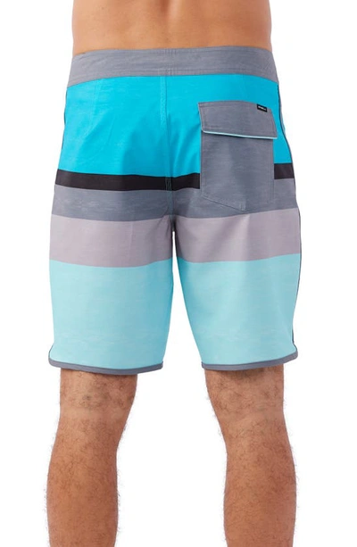 Shop O'neill Lennox Scallop 19 Hyperdry™ Stretch Board Shorts In Turquoise