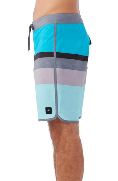 Shop O'neill Lennox Scallop 19 Hyperdry™ Stretch Board Shorts In Turquoise