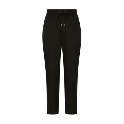 Shop Dolce & Gabbana Light Nylon Jogging Pants In Black