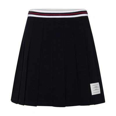 Shop Thom Browne Mini-skirt In Navy