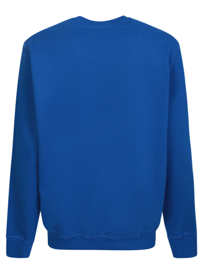 Shop Alexander Mcqueen Embroidered Logo Sweatshirt In Blue