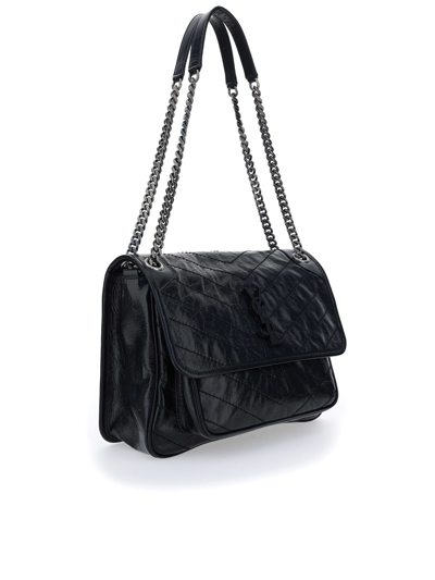 Shop Saint Laurent Niki Shoulder Bag In Nero