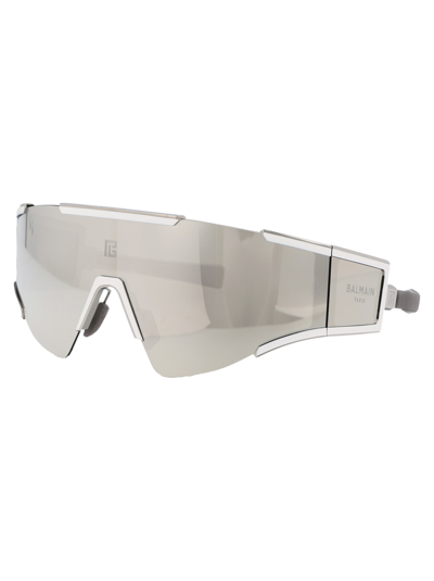 Shop Balmain Fleche Sunglasses In 138d Pld - Gry