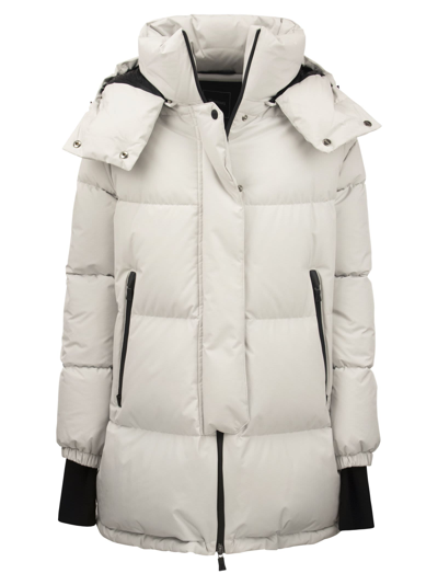 Shop Herno Medium Down Jacket With Hood In Ice