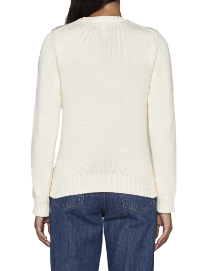 Shop Polo Ralph Lauren Sweater In Cream