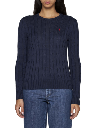 Shop Polo Ralph Lauren Sweater In Hunter Navy