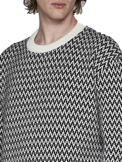 Shop Lanvin Sweater In Black Ecru