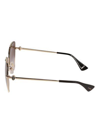 Shop Cartier Rectangular Classic Frame In Gold/grey