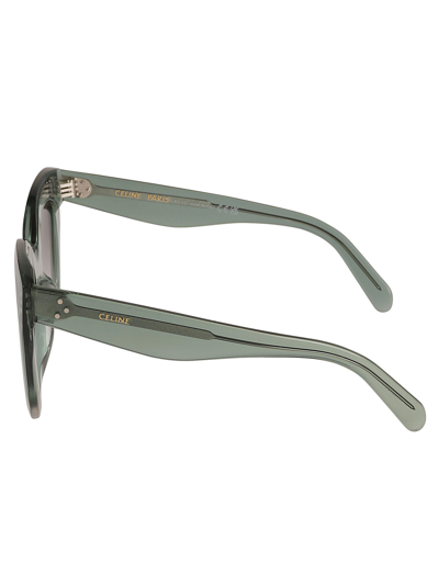 Shop Celine Transparent Frame Round Lens Sunglasses In N/a