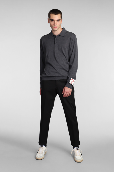 Shop Golden Goose Polo In Grey Wool