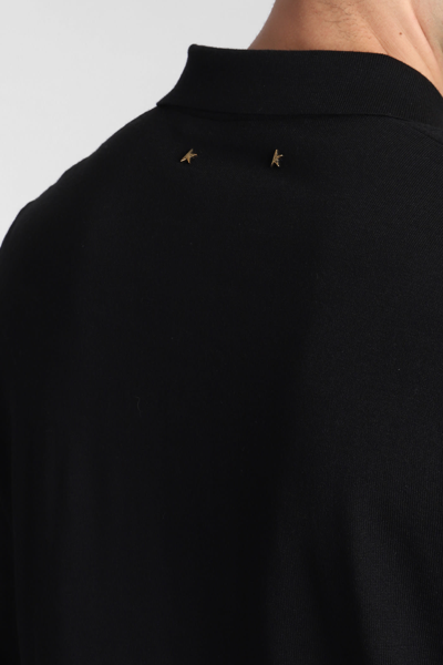 Shop Golden Goose Polo In Black Wool