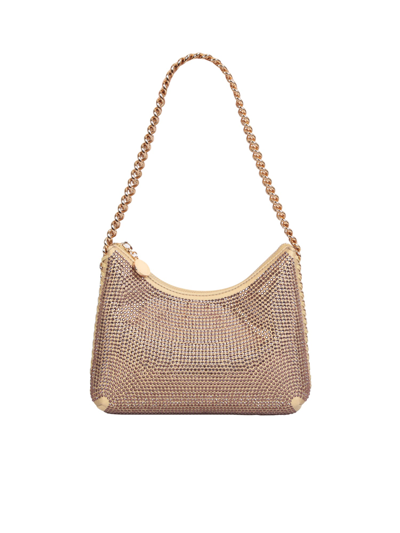 Shop Stella Mccartney Falabella Gold Zip Bag In Metallic