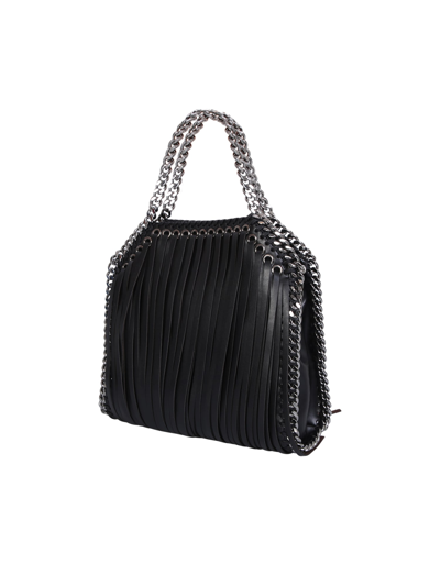 Shop Stella Mccartney Falabella Mini Fringes Black Bag