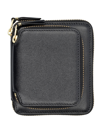 Shop Comme Des Garçons Outside Pocket Vertical Wallet In Black
