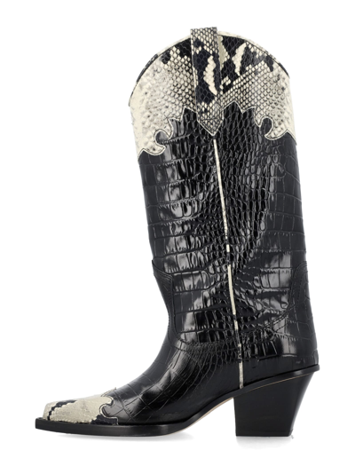 Shop Paris Texas Ricky Boot 60 Crocco In Carbone
