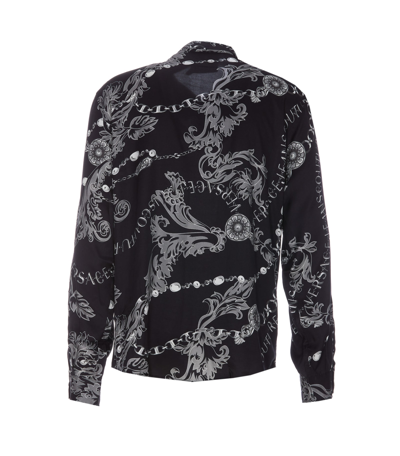 Shop Versace Jeans Couture Chain Couture Print Shirt In Black