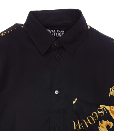 Shop Versace Jeans Couture Chain Couture Print Shirt In Black