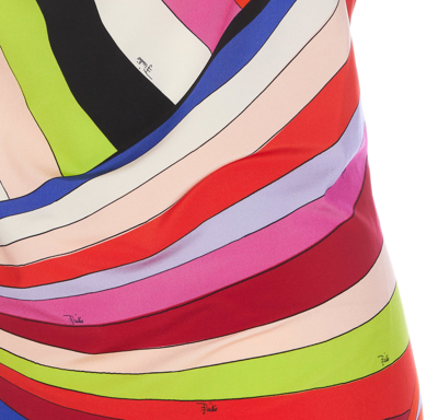 Shop Emilio Pucci Iride Print Halterneck Top In Multicolor