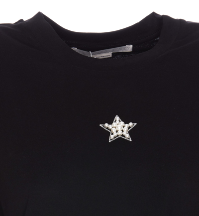 Shop Stella Mccartney Pearl Mini Star T-shirt In Black