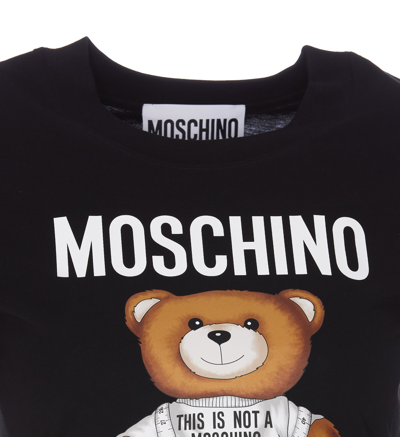 Shop Moschino Logo Teddy T-shirt In Black