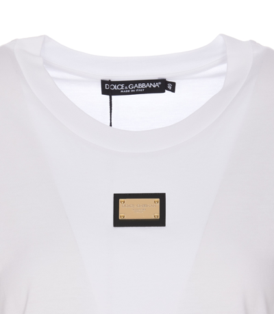 Shop Dolce & Gabbana Dg Logo Plaque T-shirt In White