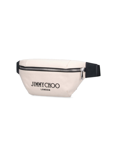 Shop Jimmy Choo Belt Bag In Beige