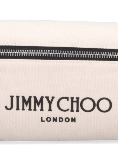 Shop Jimmy Choo Belt Bag In Beige