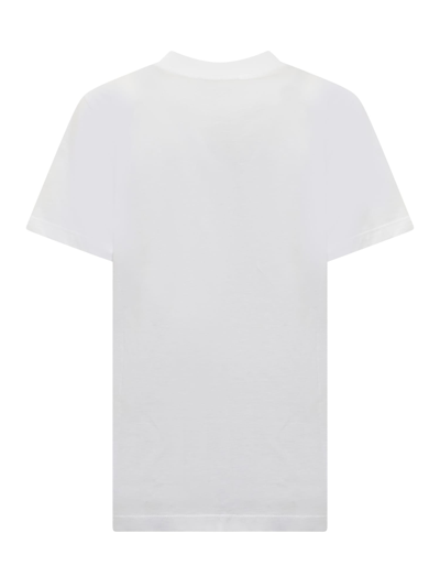 Shop Ganni Rainbow T-shirt In Bright White